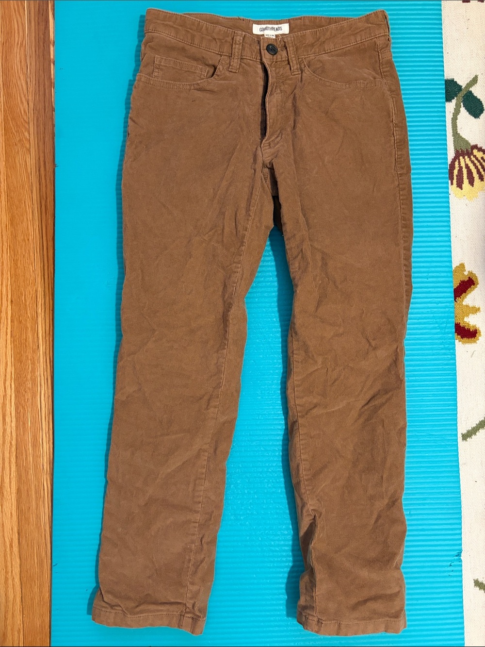 Goodthreads Men's Corduroy Pants in Brown 28x28